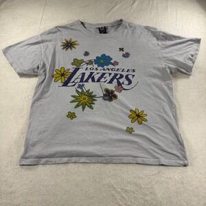 Los Angeles Lakers Ultra Game Graphic T-Shirt Ultra Game‎ Flower Design Men's